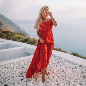 Red Off The Shoulder Dress NWT